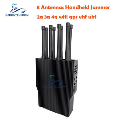 8 antennes 38W brouilleur de signal portable haute puissance avec un rayon de 50 m pour le blocage du téléphone portable