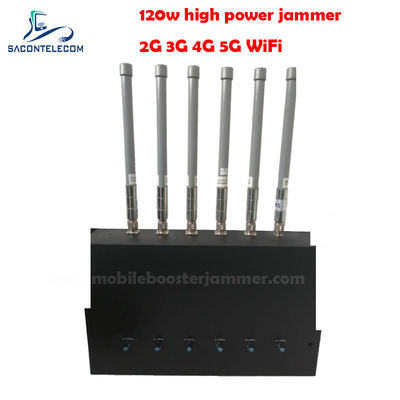 180W 6 canaux brouilleur de signal de bureau avec rayon de brouillage de 20-150m pour le blocage 2G 3G 4G 5G GSM CDMA
