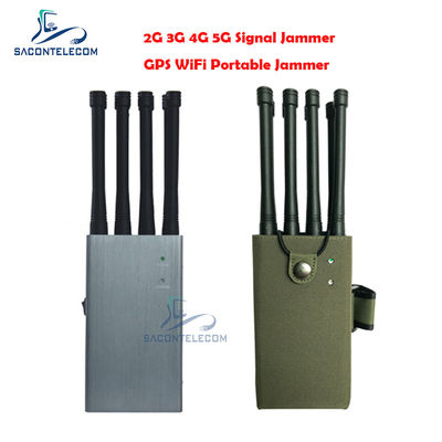 8W 8 Antennes Brouilleur de Signal Portable avec Rayon de 30m pour GPS WiFi 2G 3G 4G 5G