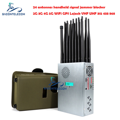 Rayon du brouilleur 20m de signal de téléphone portable de l'Amérique pour 5G 600mhz 3700mhz 2.4G 5.2G 5.8G Lojack