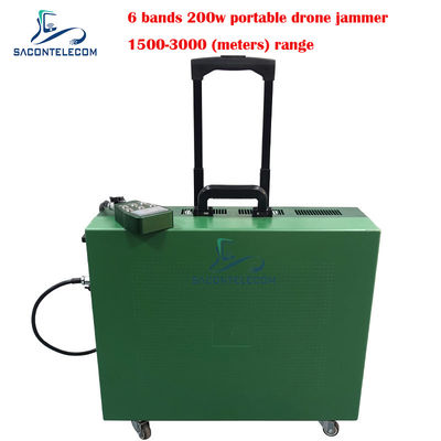 Type de remorque Drone brouilleur de signal 200w Haute puissance 3km Distance pour DJI