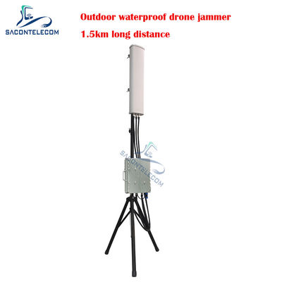 Puissance de sortie de 70W 1,5 km Distance de brouillage imperméable à l'eau IP65 Brouilleur de signal de drone Brouilleur anti-UAV