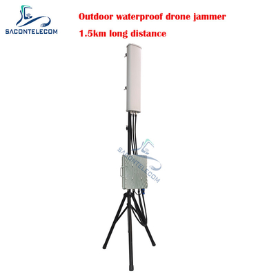distance imperméable fixe extérieure de 1.5km de brouilleur puissant de signal du bourdon 70w