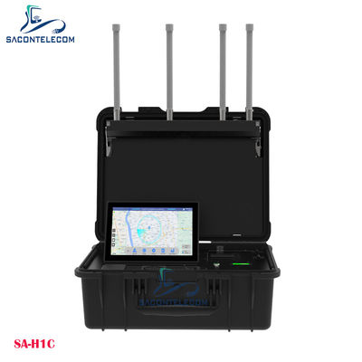 Détecteur portable de drones UAV à valise avec une portée de détection de 10 km et une capacité multi-fréquence