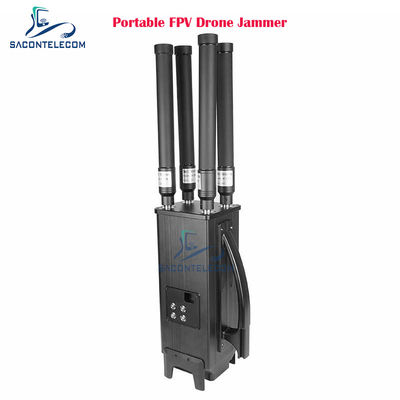 160W 4 bandes Portable Drone signal de brouilleur avec 1,5 km de distance de brouillage et batterie intégrée