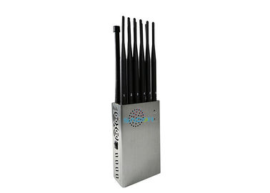 8.4W 12 Antennes Portable Appareil de brouillage du signal du téléphone portable Bloc 2.4G 5.8G Jusqu'à 20m
