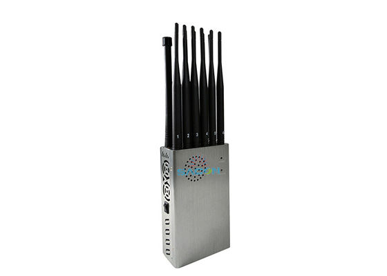 8.4W 12 Antennes Portable Appareil de brouillage du signal du téléphone portable Bloc 2.4G 5.8G Jusqu'à 20m
