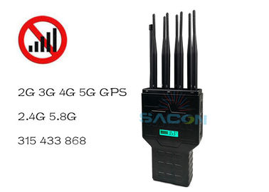 Brouilleur portatif tenu dans la main de puissance élevée de dresseur de signal de téléphone portable de 2G 3G 4G GPS 16w 30m