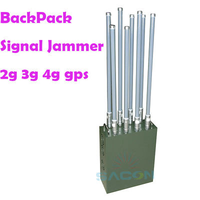 8 usine de brouilleur de sac à dos de la Chine de brouilleur de signal du téléphone portable des antennes 100m 120w