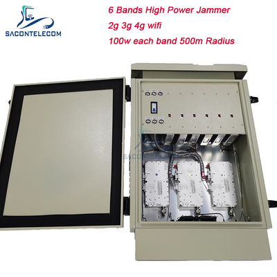 IED 600m 600w Bomb Jammer extérieur 5.2G 5.8G 5G étanche