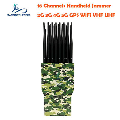 21 Bandes 21W Brouilleur de Signal Portable Haute Puissance avec Rayon de 30m pour Blocage de Fréquence Mondial