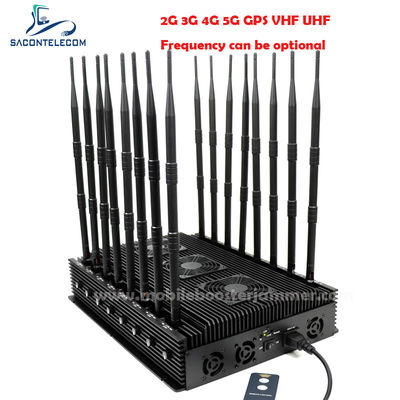 Réglable GPS localisateur signal brouilleur 110w 16 antennes Bureau intérieur